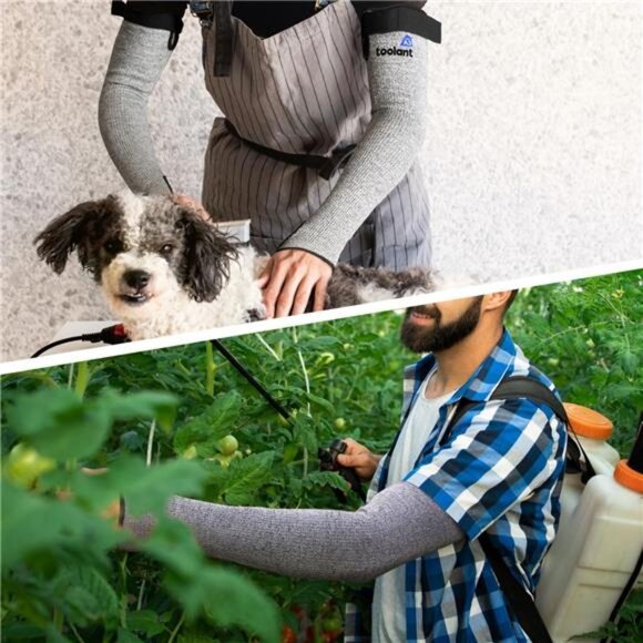 Cut Resistant Farmers Sleeves with Thumb Hole, Arm Protectors for Thin Skin - Picture 5 of 7